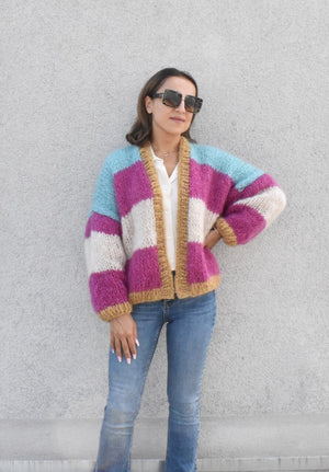 Knitted mohair cardigan